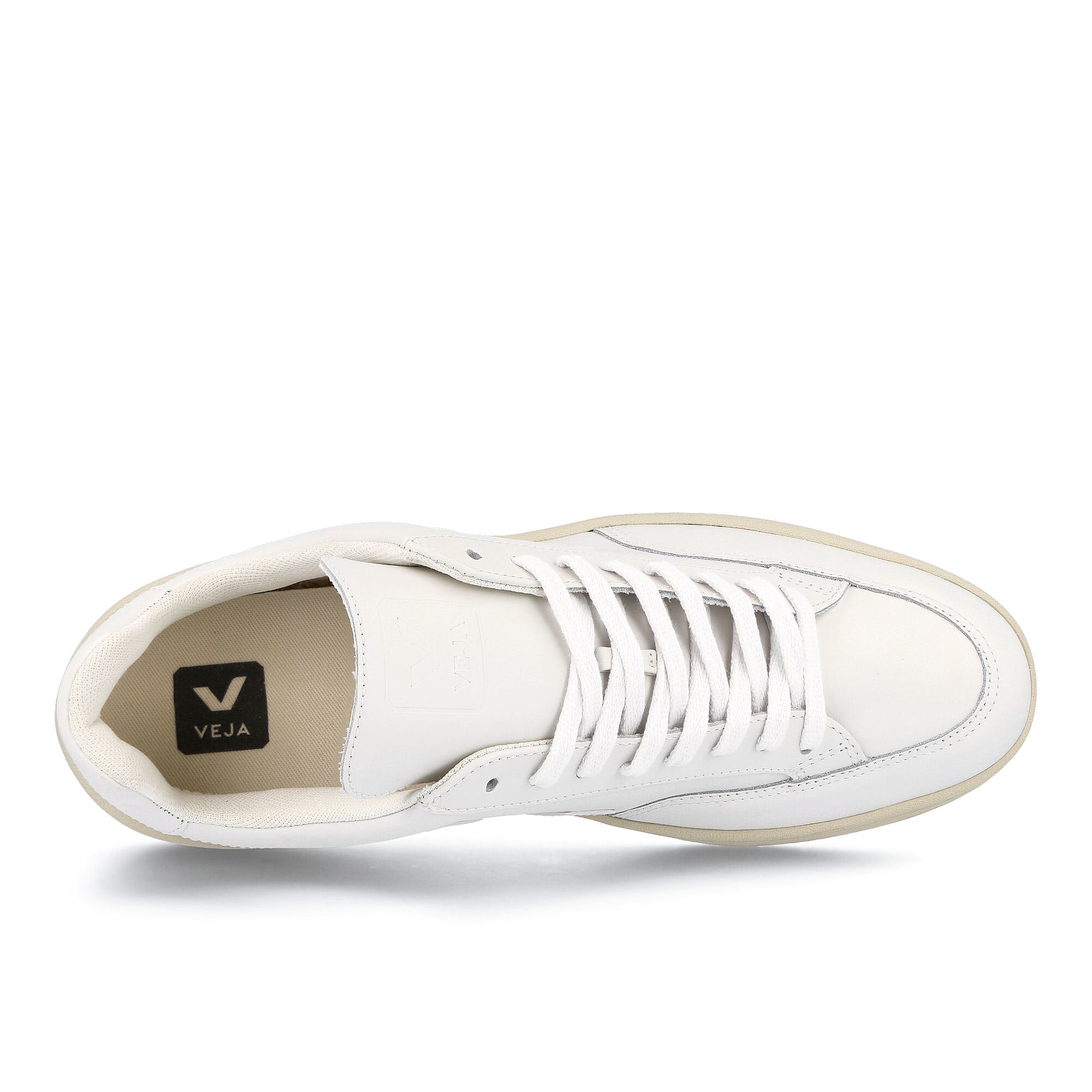 Veja v-12 leather Extra White Low Top Sneakers Detailfoto | Overkill