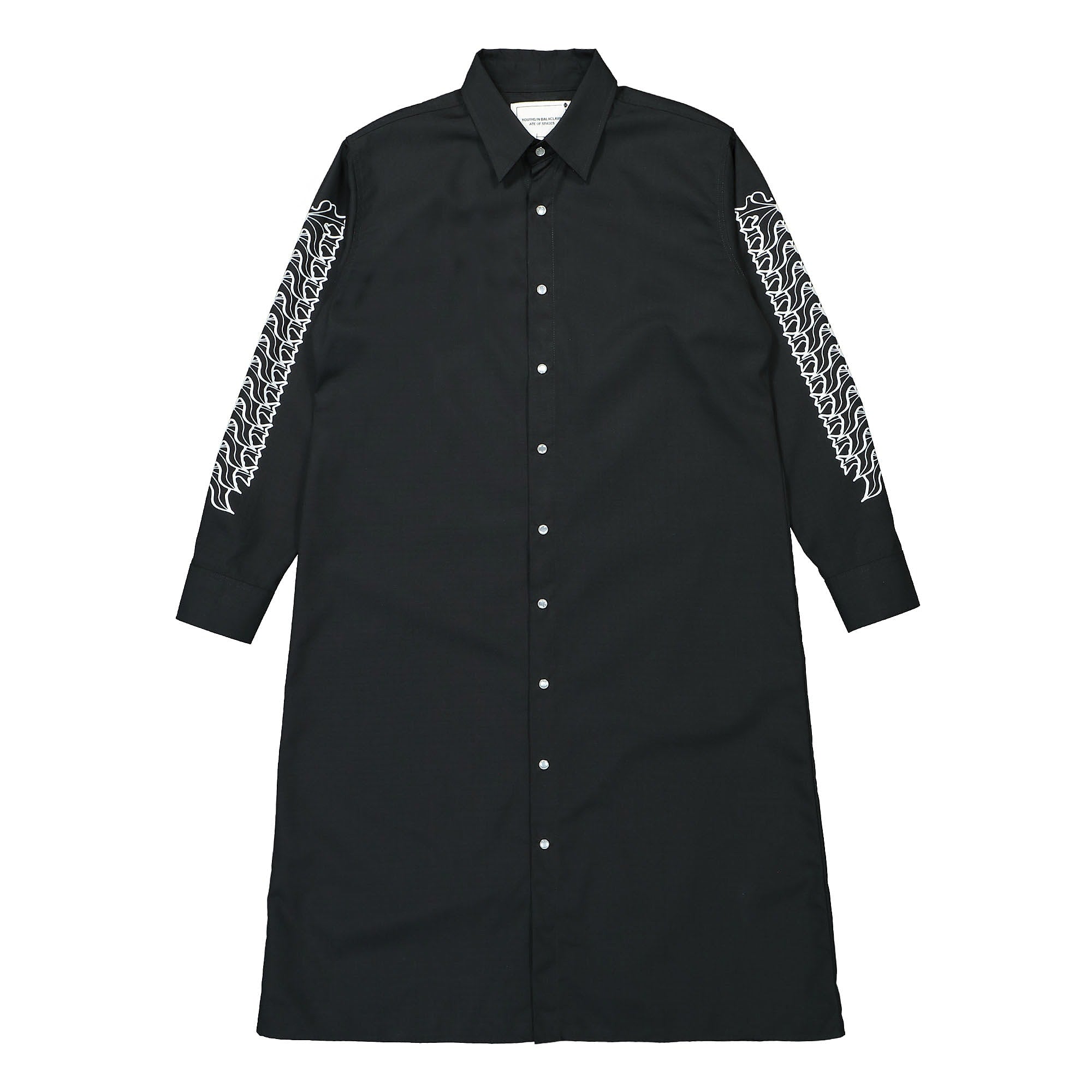 Youths In Balaclava Flower Long Shirt Black Shirts YOU05B102 | Overkill