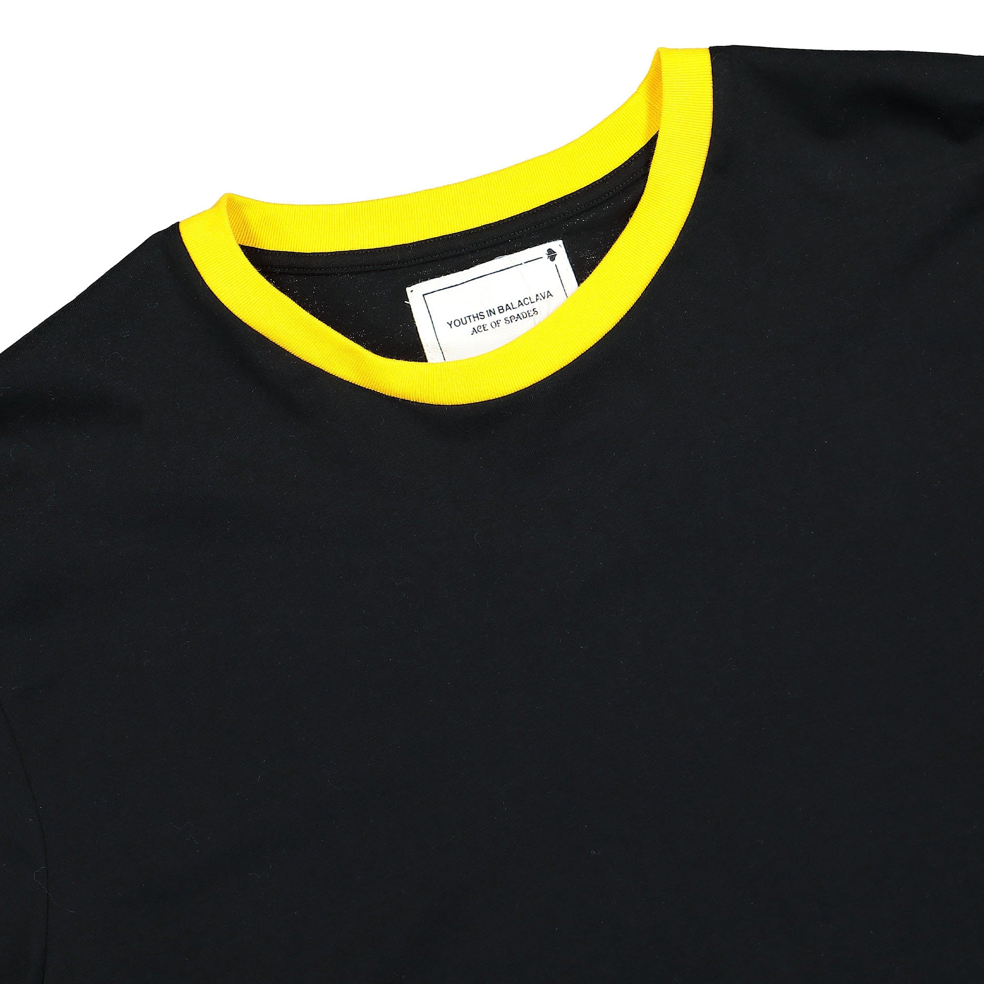 Youths In Balaclava Signature Long Sleeve Tee Black / White T-Shirts Close-up | Overkill