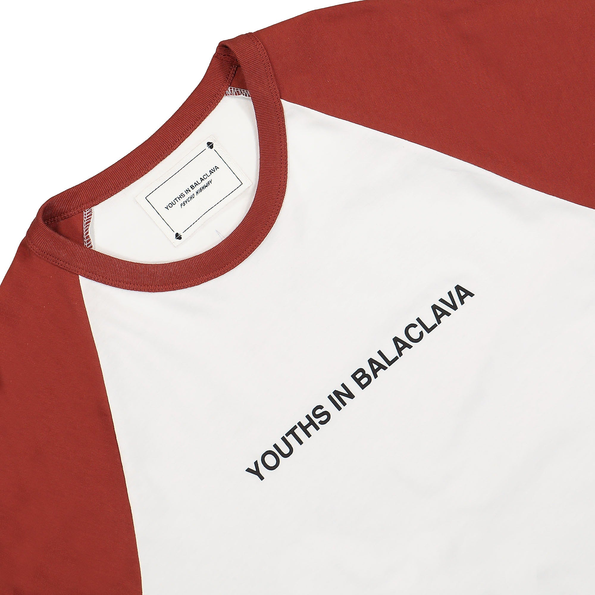 Youths In Balaclava Raglan T-Shirt Dark Red T-Shirts Material | Overkill