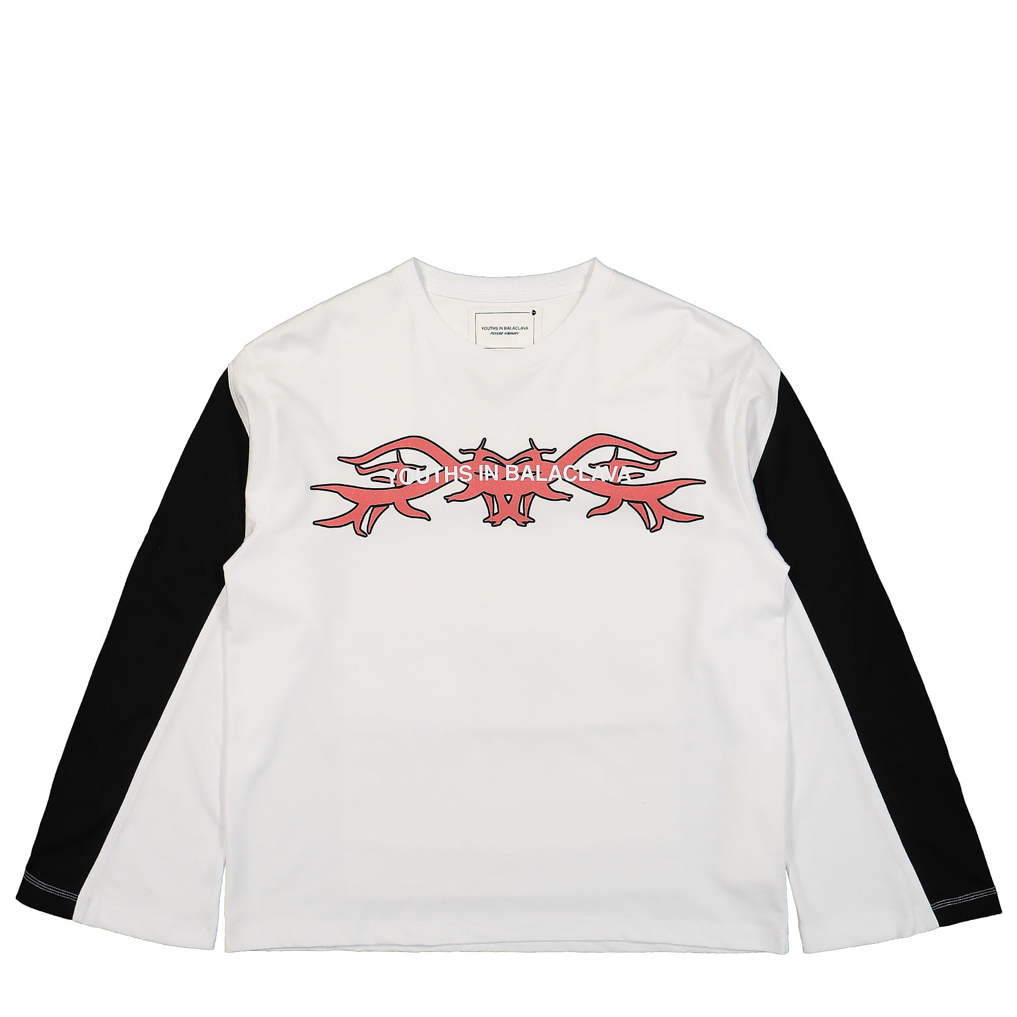 Youths In Balaclava Tattoo Long Sleeve T-Shirt White Longsleeves YOU06T010 | Overkill