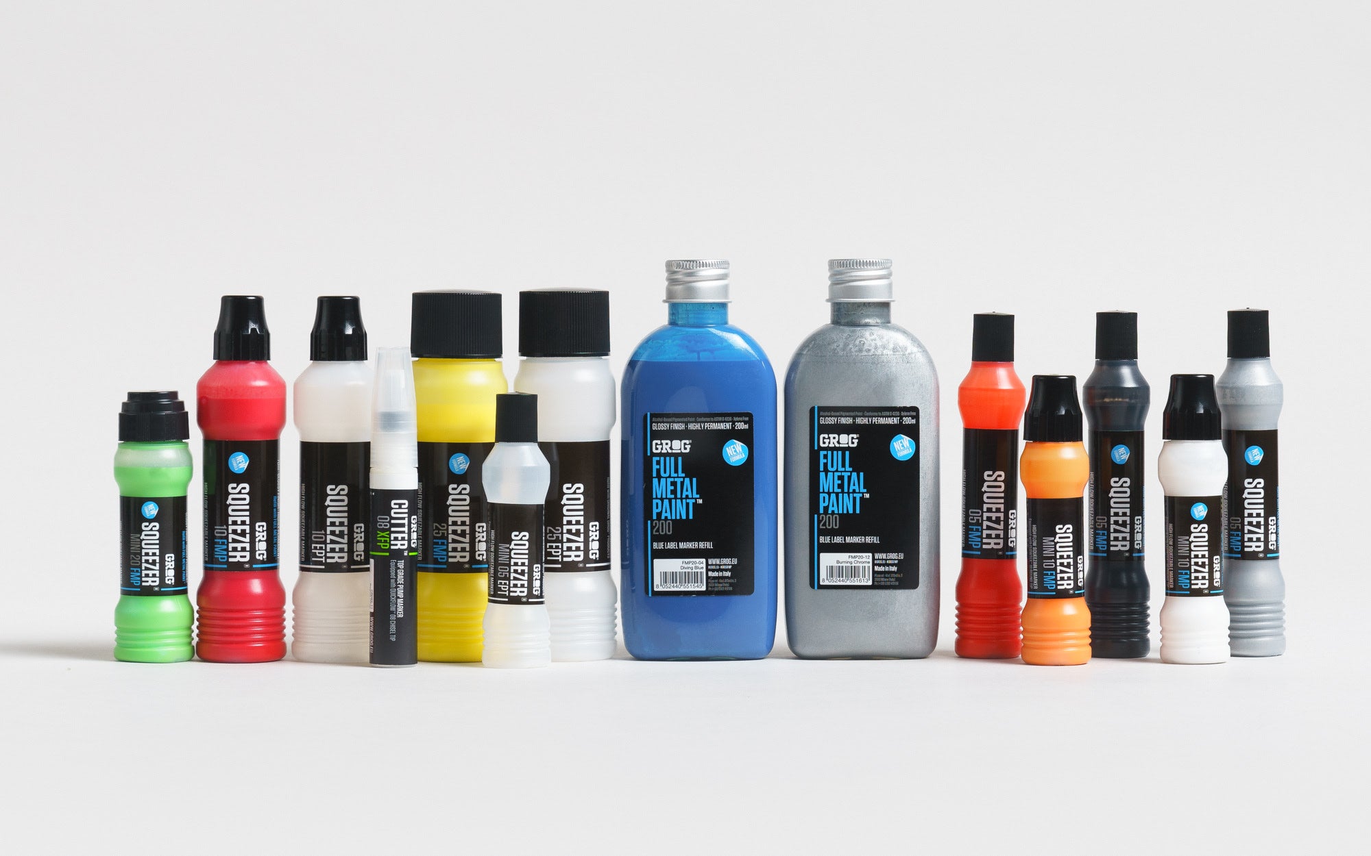 A colorful assortment of Grog markers and pens, perfect for adding a vibrant touch to any project.