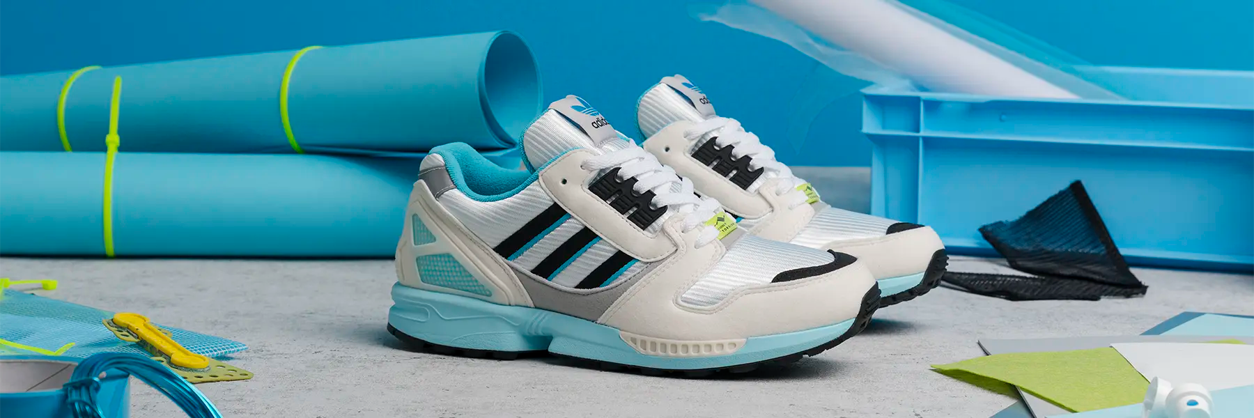 Still image of a pair adidas ZX 8000 France.