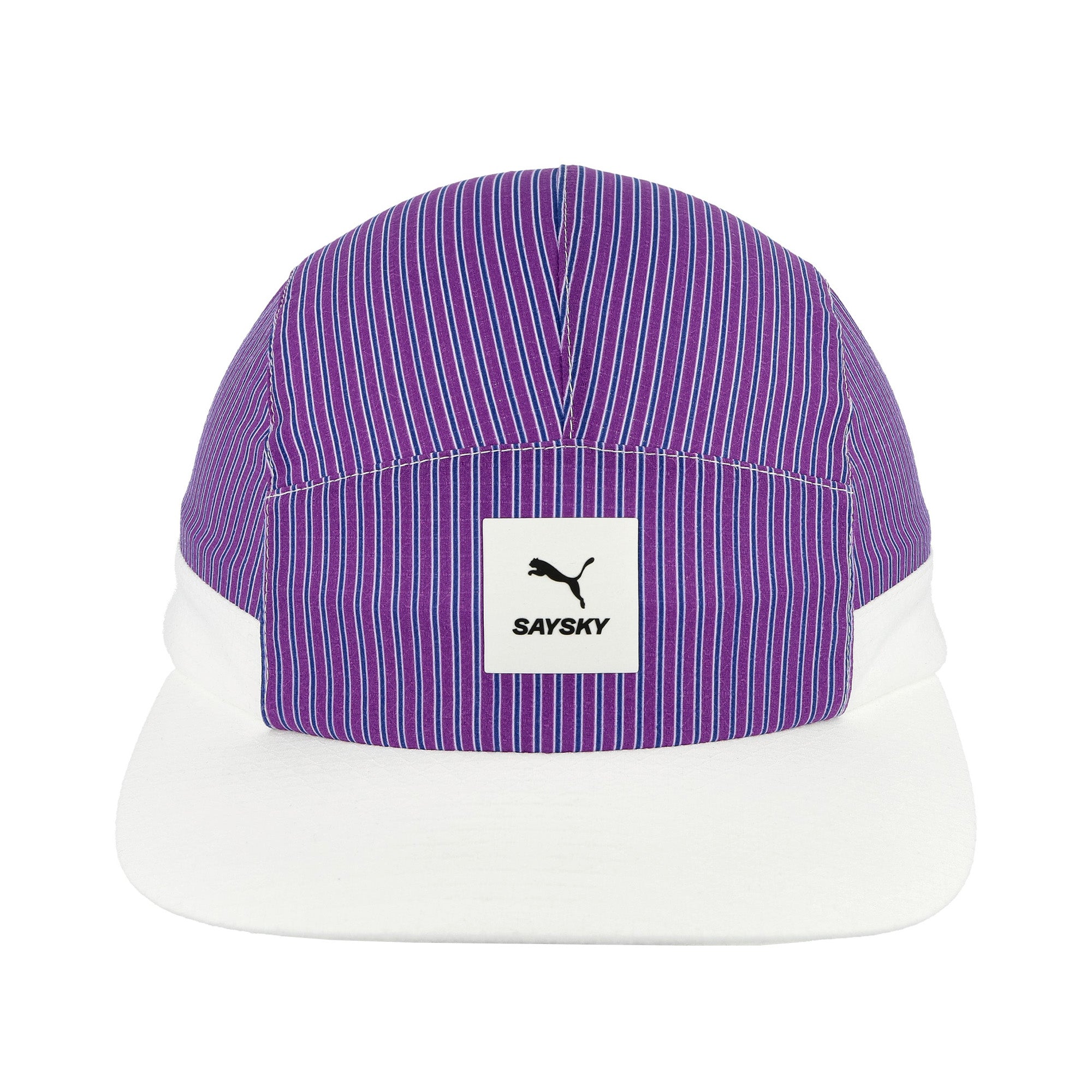 SAYSKY x Puma Ultraweave 5 Panel Cap Ultra Purple - Cobalt Glaze - Puma White Caps 027745 02 Detail View 1 | Overkill
