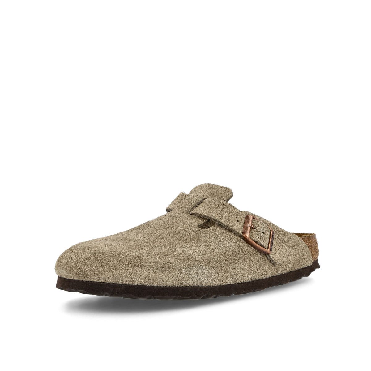 Birkenstock Boston BS Taupe Slides, Sandals & Slippers  Close Up | Overkill
