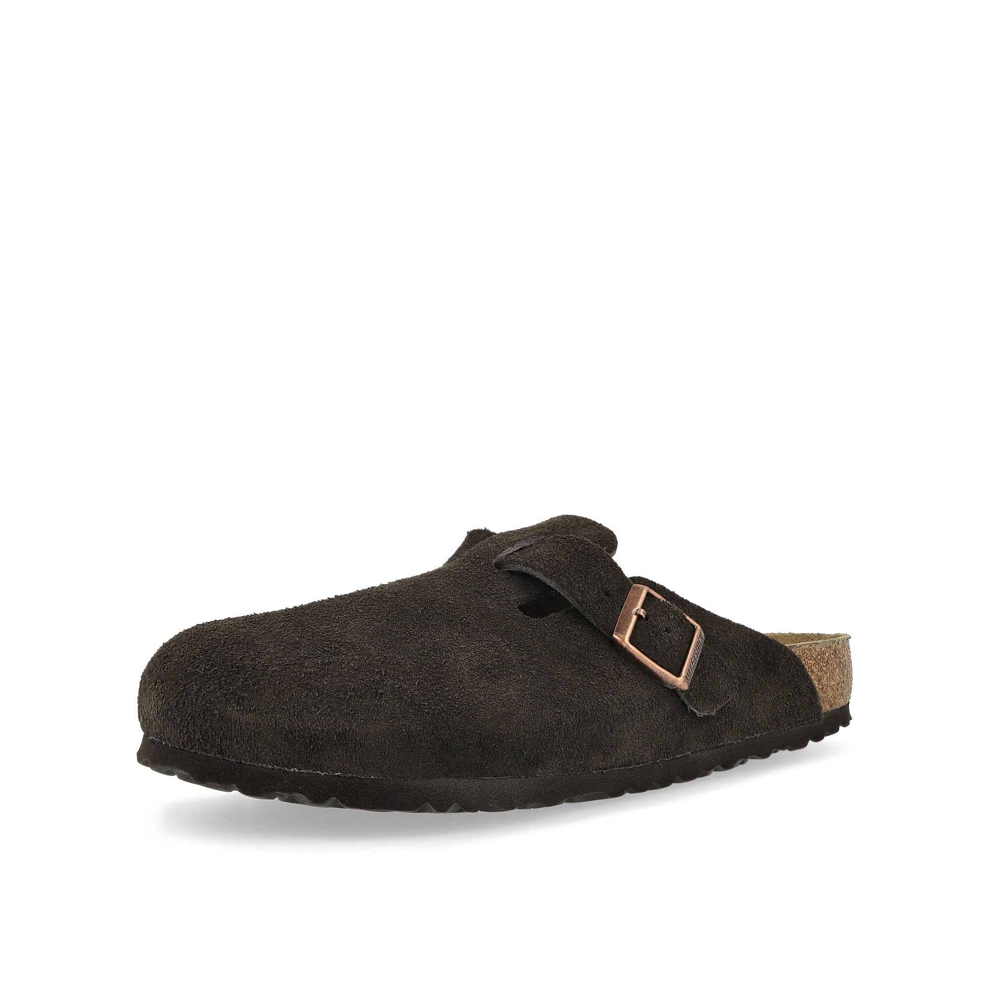 Birkenstock Boston BS Mocha Slides, Sandals & Slippers  Close Up | Overkill