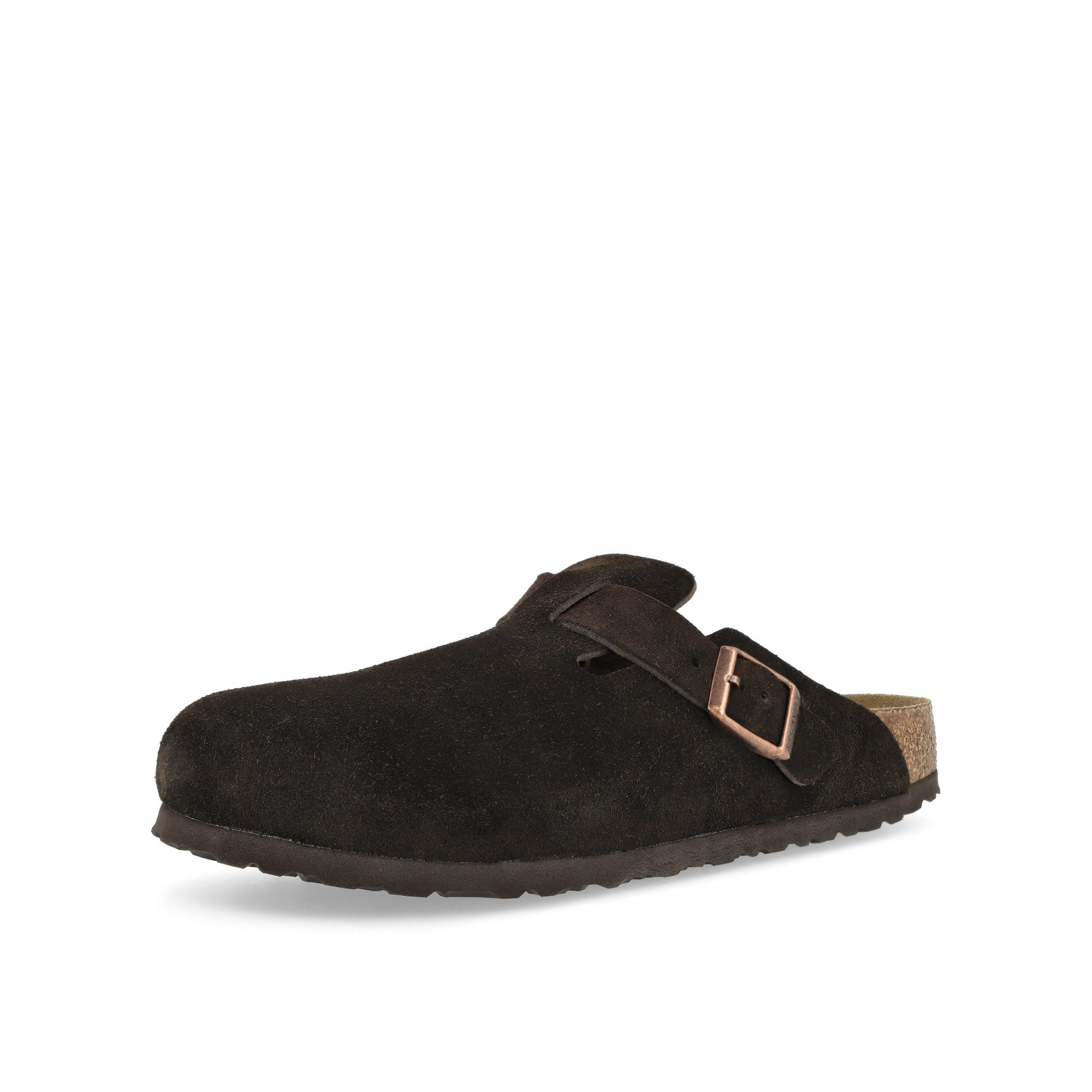 Birkenstock Boston BS Mocca Slides, Sandals & Slippers  Close Up | Overkill