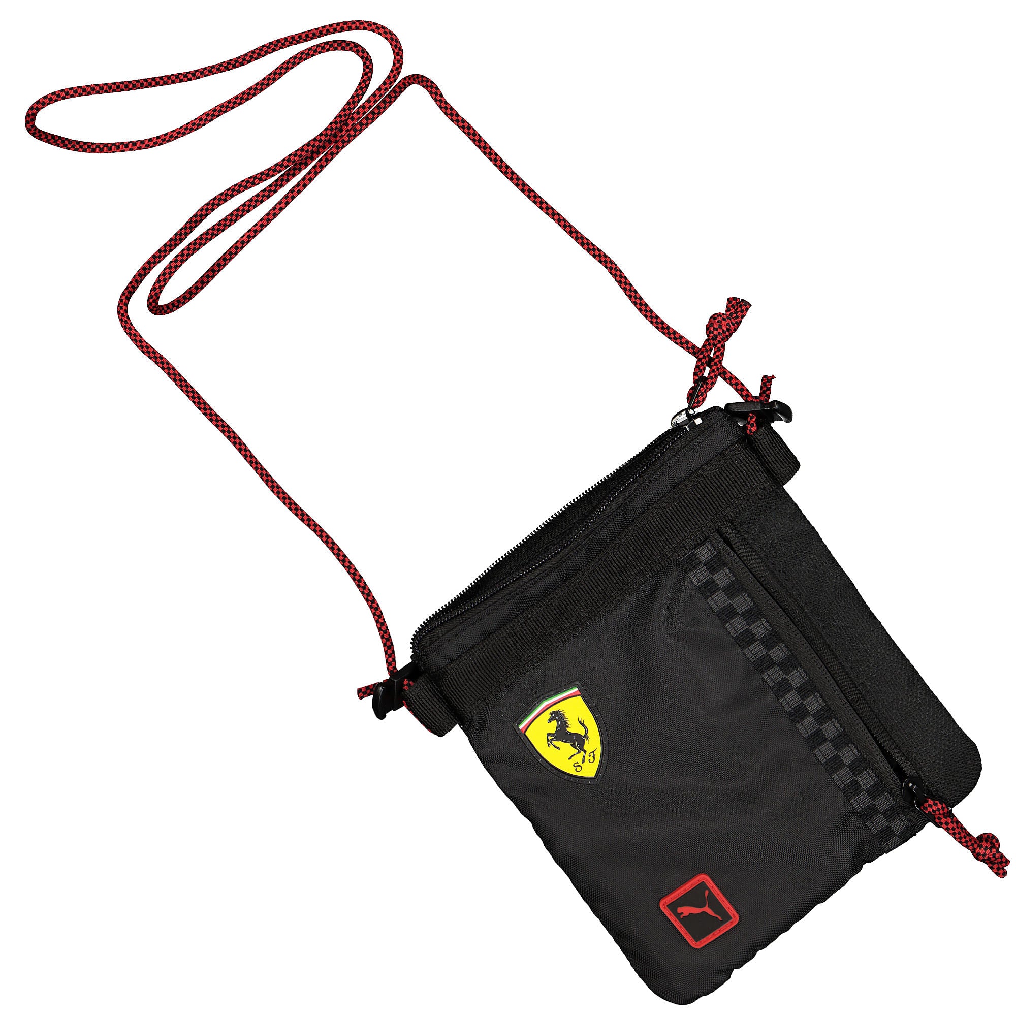 Puma Ferrari x Puma Fanwear Small Portable Puma Black Shoulder & Cross Body Bags Close-up | Overkill