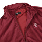 LMC OG Globe Velour Track Top Burgundy Track Jackets Close-up | Overkill