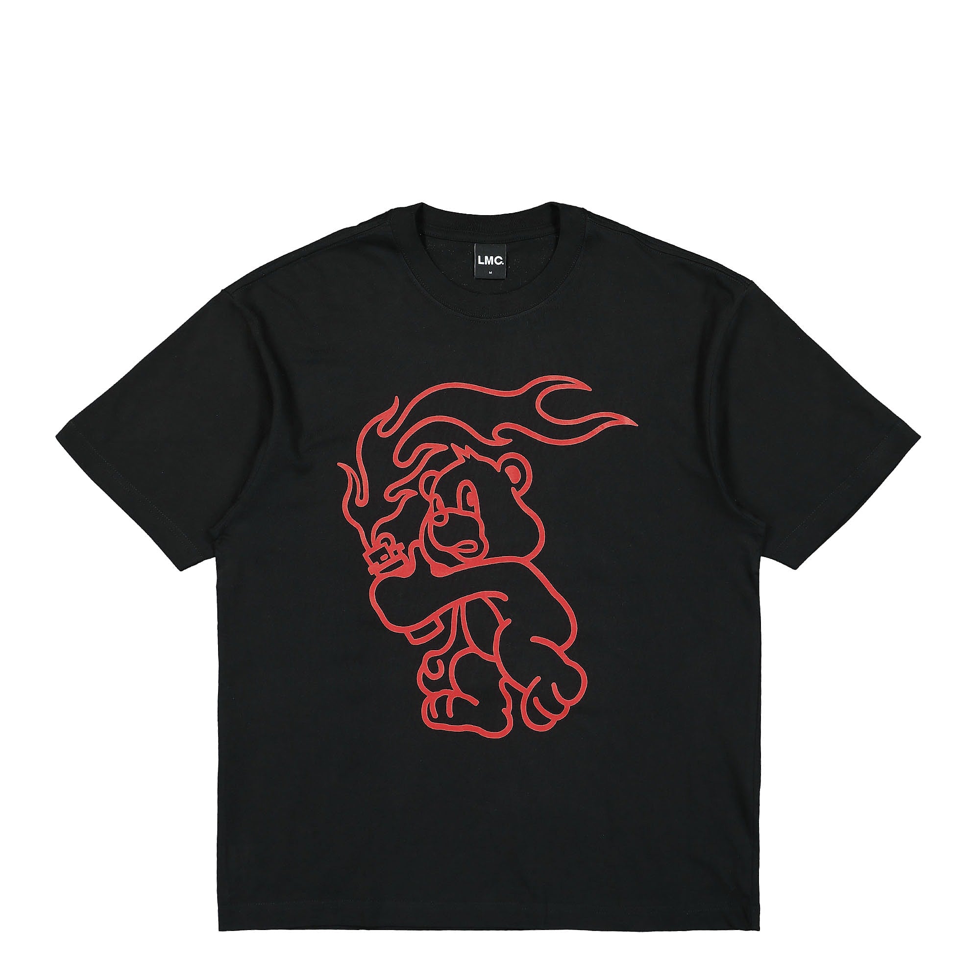 LMC Flame Bear Tee Black T-Shirts 0LM22STS106 | Overkill