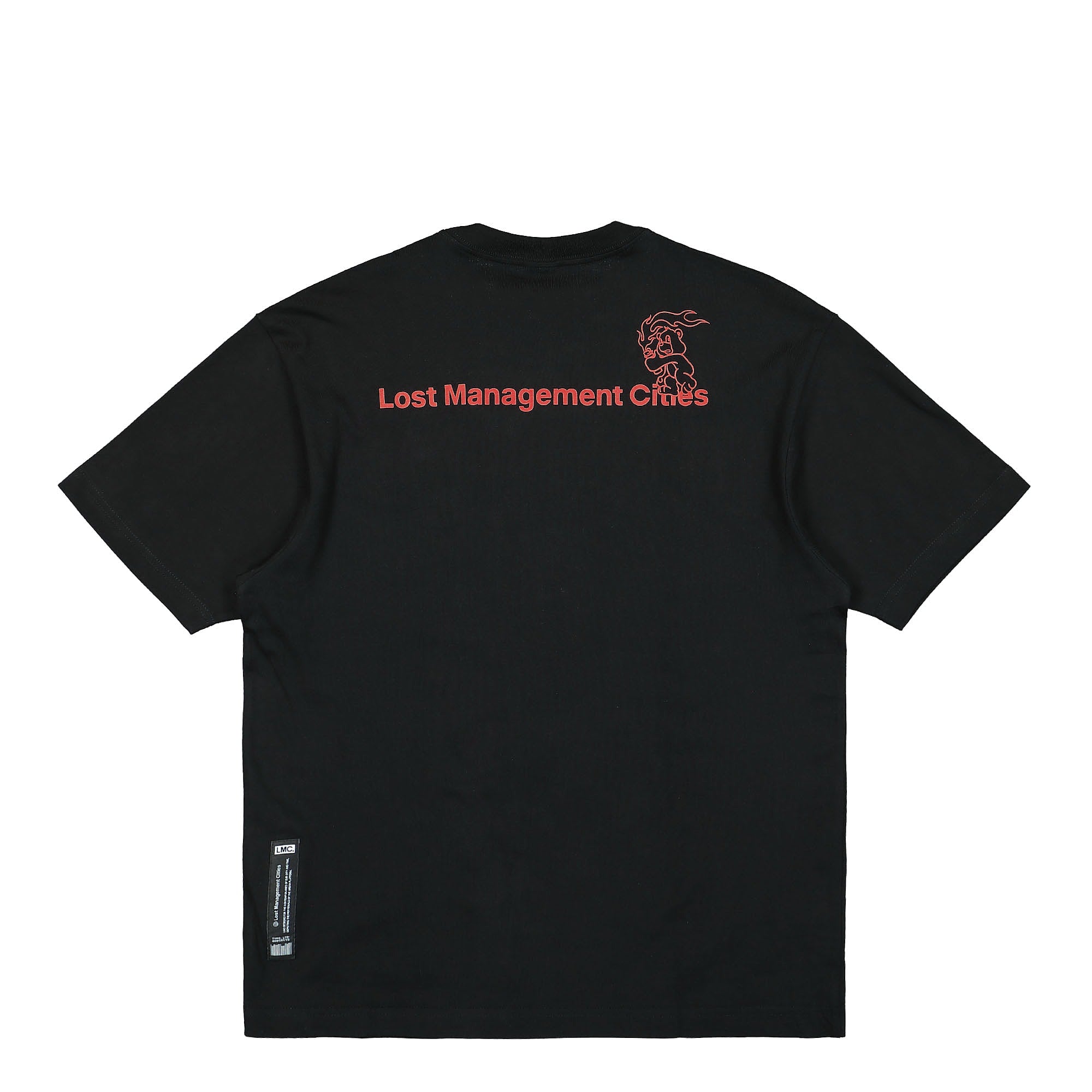 LMC Flame Bear Tee Black T-Shirts Close-up | Overkill