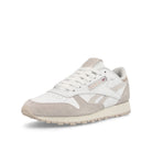 Reebok Classic Leather White / Chalk / Stucco Low Top Sneakers  Close Up | Overkill