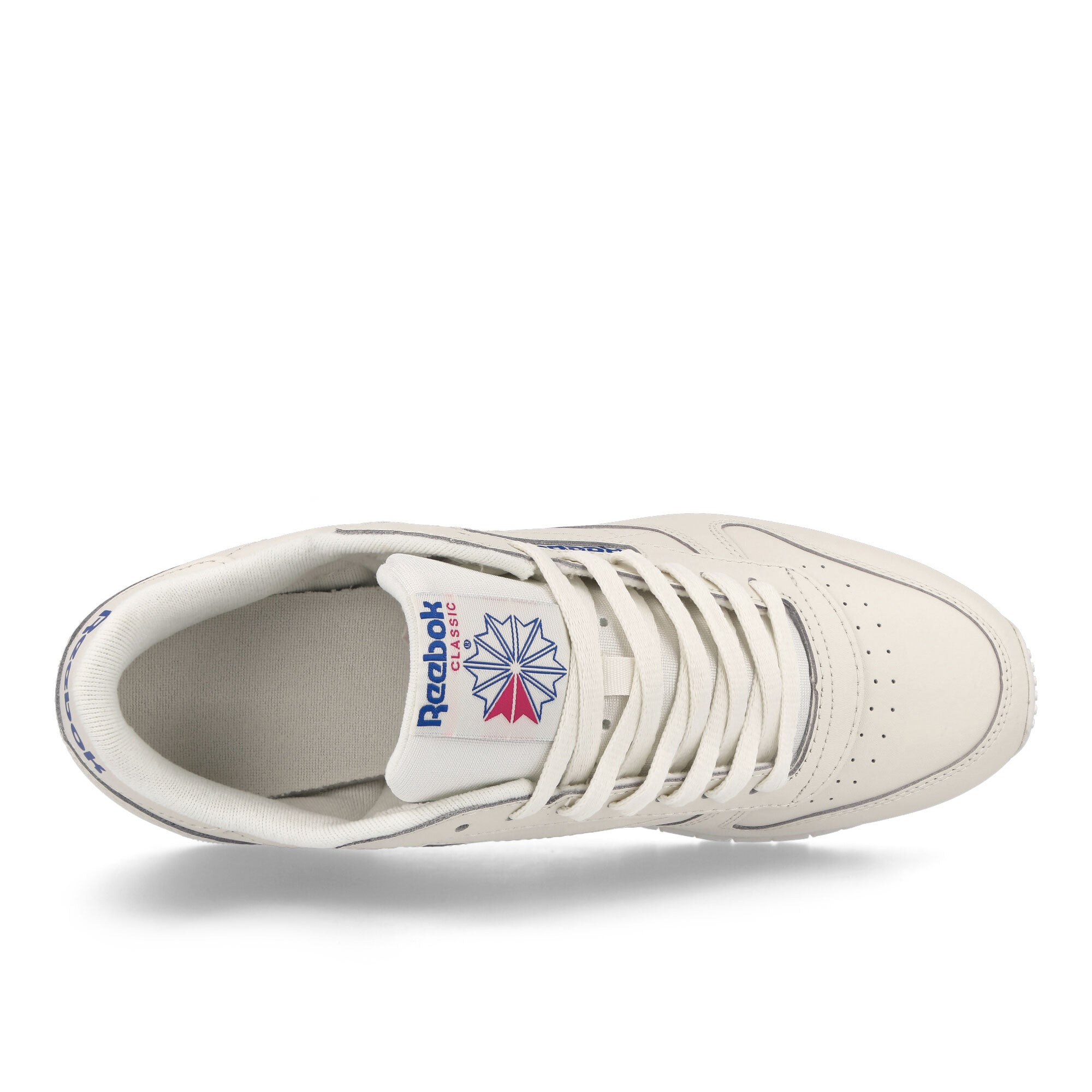 Reebok Classic Leather Chalk / Vector Blue / Vector Red Low Top Sneakers  Detailfoto | Overkill