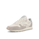 Reebok W Classic Leather Chalk / Vintage Chalk / Feel Good Blue Low Top Sneakers  Close Up | Overkill