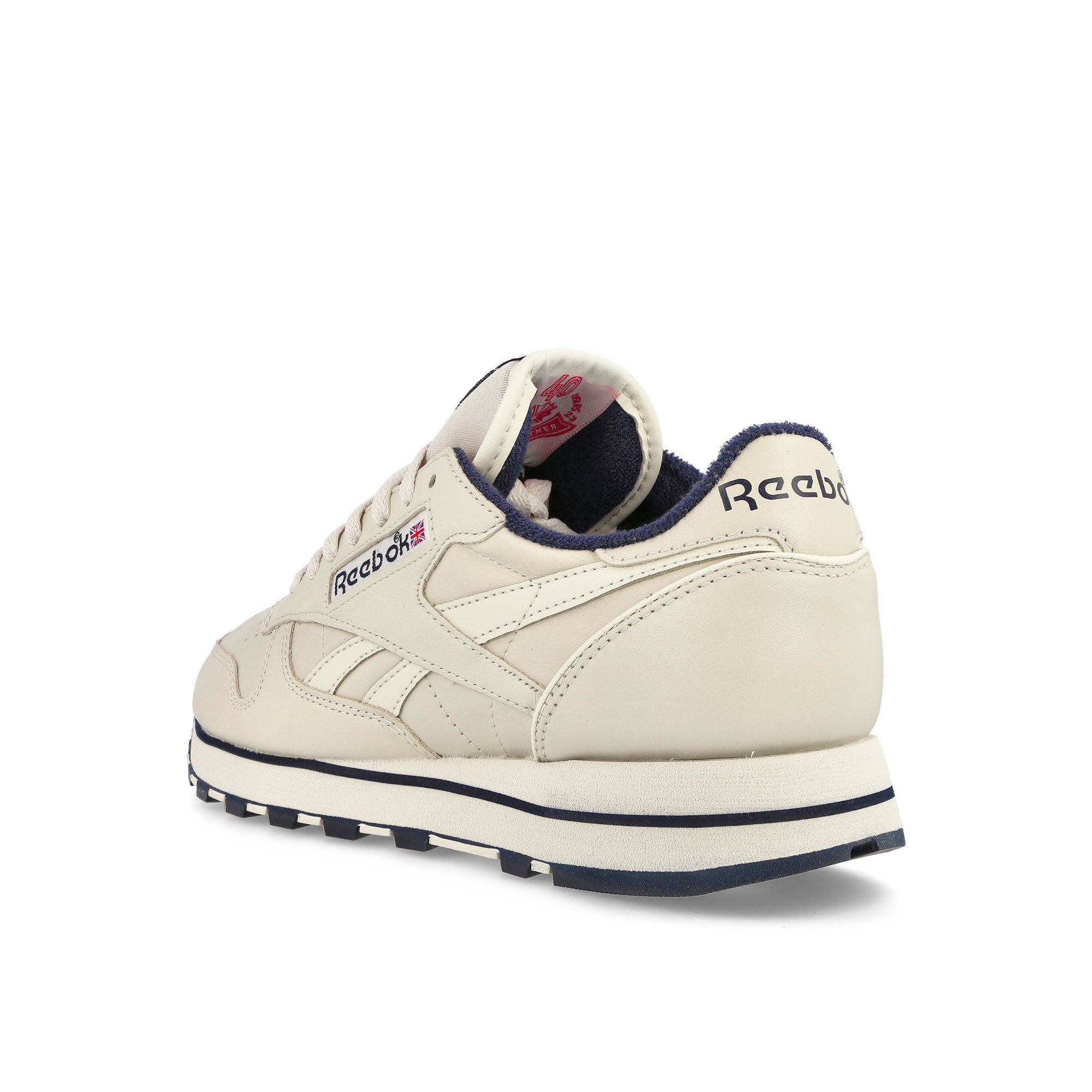 Reebok Classic Leather Vintage 40TH Alabaster / Vector Navy / Gro Low Top Sneakers  Material | Overkill
