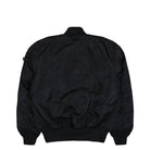 Alpha Industries MA-1 Heritage Bomber Jacket Black Bomber Jacket 100101-03 Close-up | Overkill
