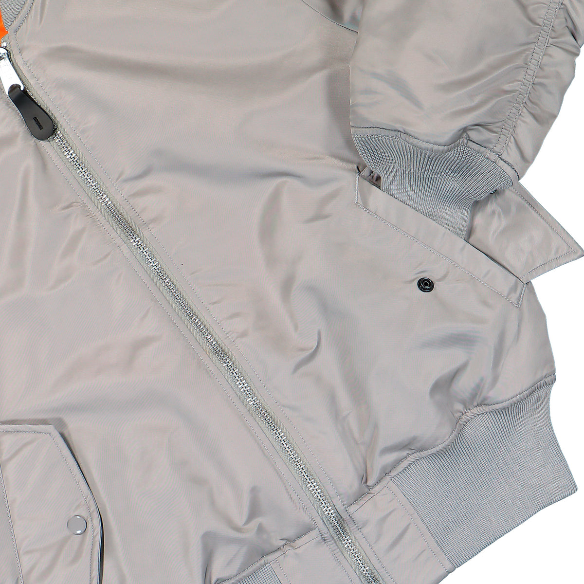 Alpha Industries MA-1 Heritage Bomber Jacket Silver Bomber Jacket 100101-31 Detail View 1 | Overkill
