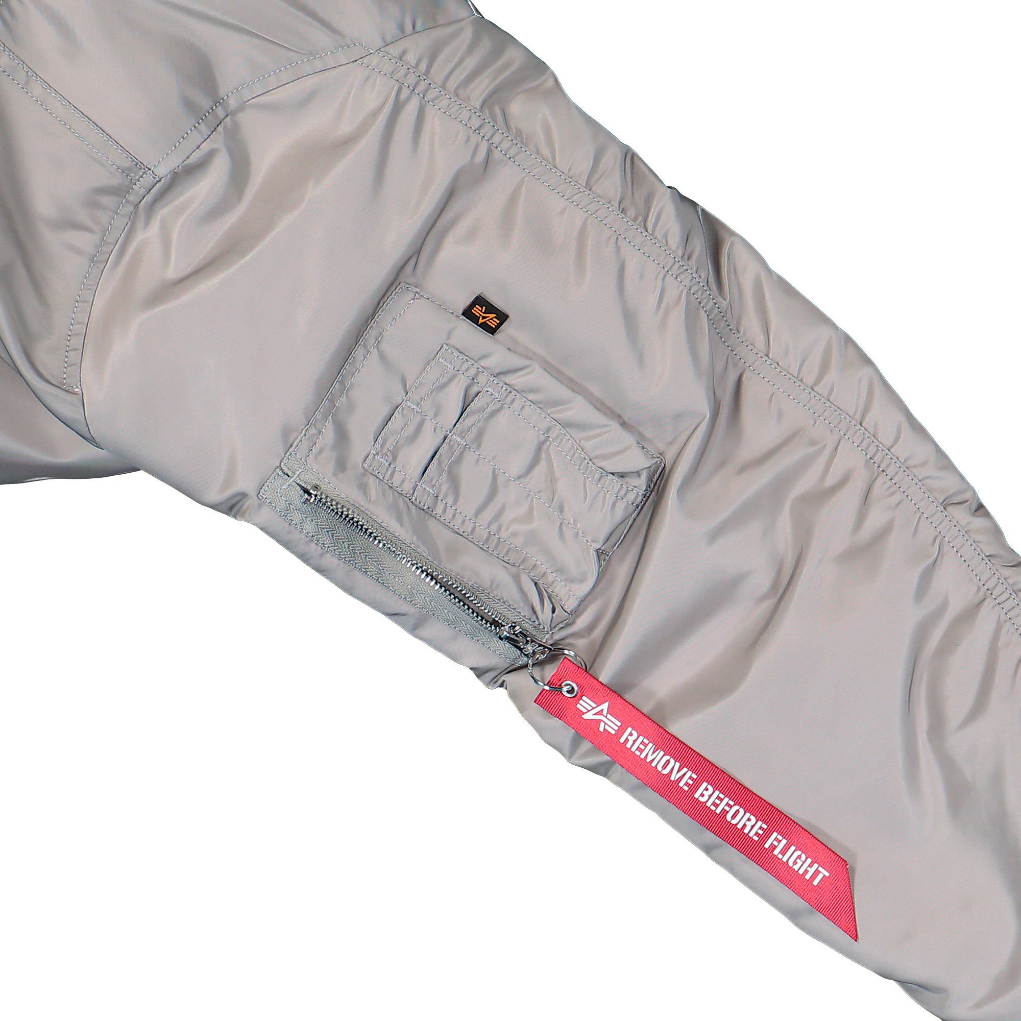 Alpha Industries MA-1 Heritage Bomber Jacket Silver Bomber Jacket 100101-31 Detail View 2 | Overkill
