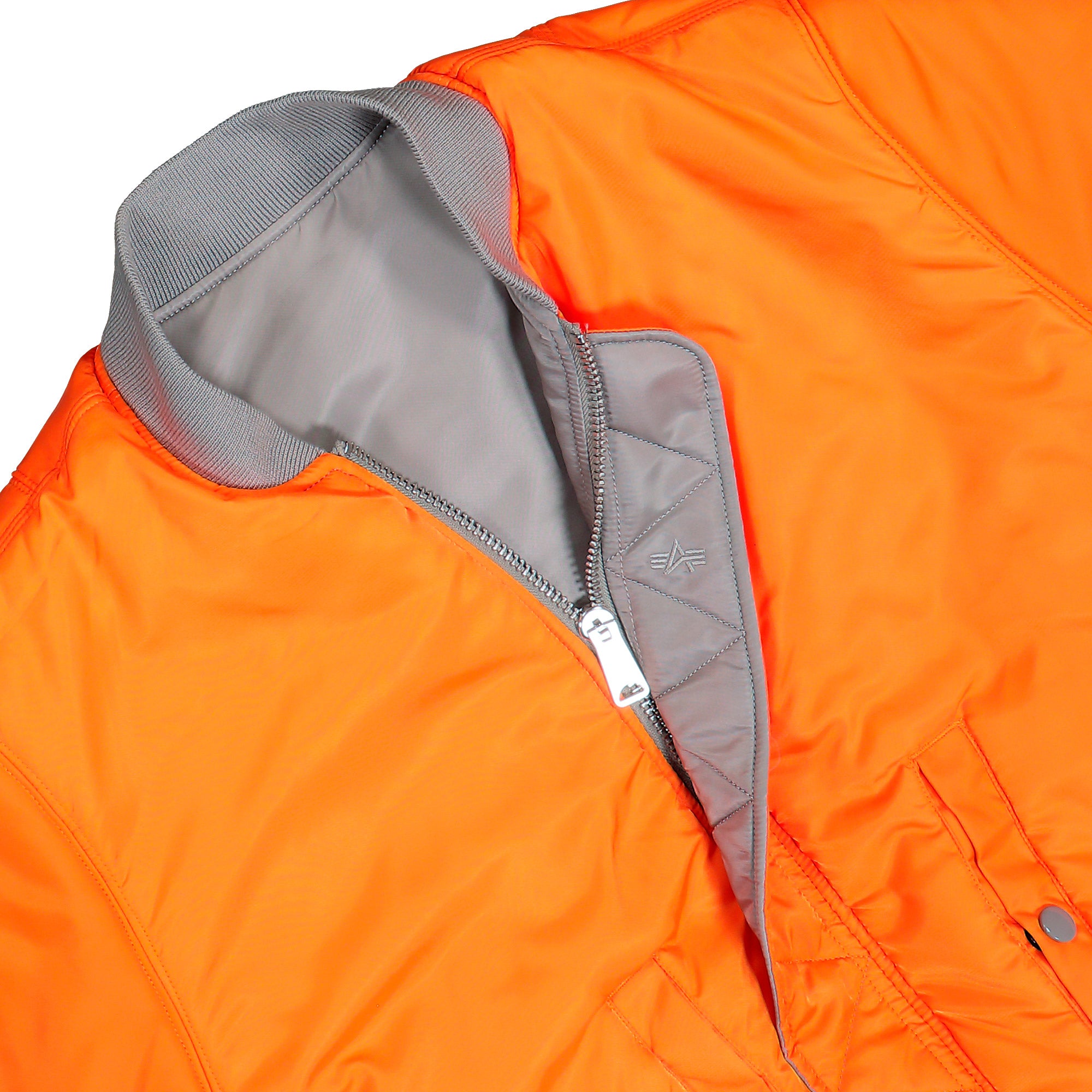 Alpha Industries MA-1 Heritage Bomber Jacket Silver Bomber Jacket 100101-31 Detail View 5 | Overkill
