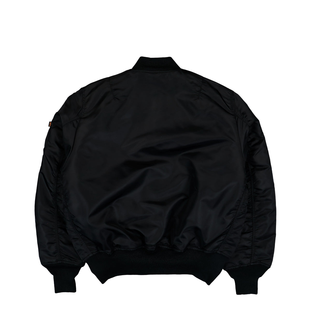 Alpha Industries MA-1 Heritage Bomber Jacket Black / Black Bomber Jacket 100101-515 Close-up | Overkill
