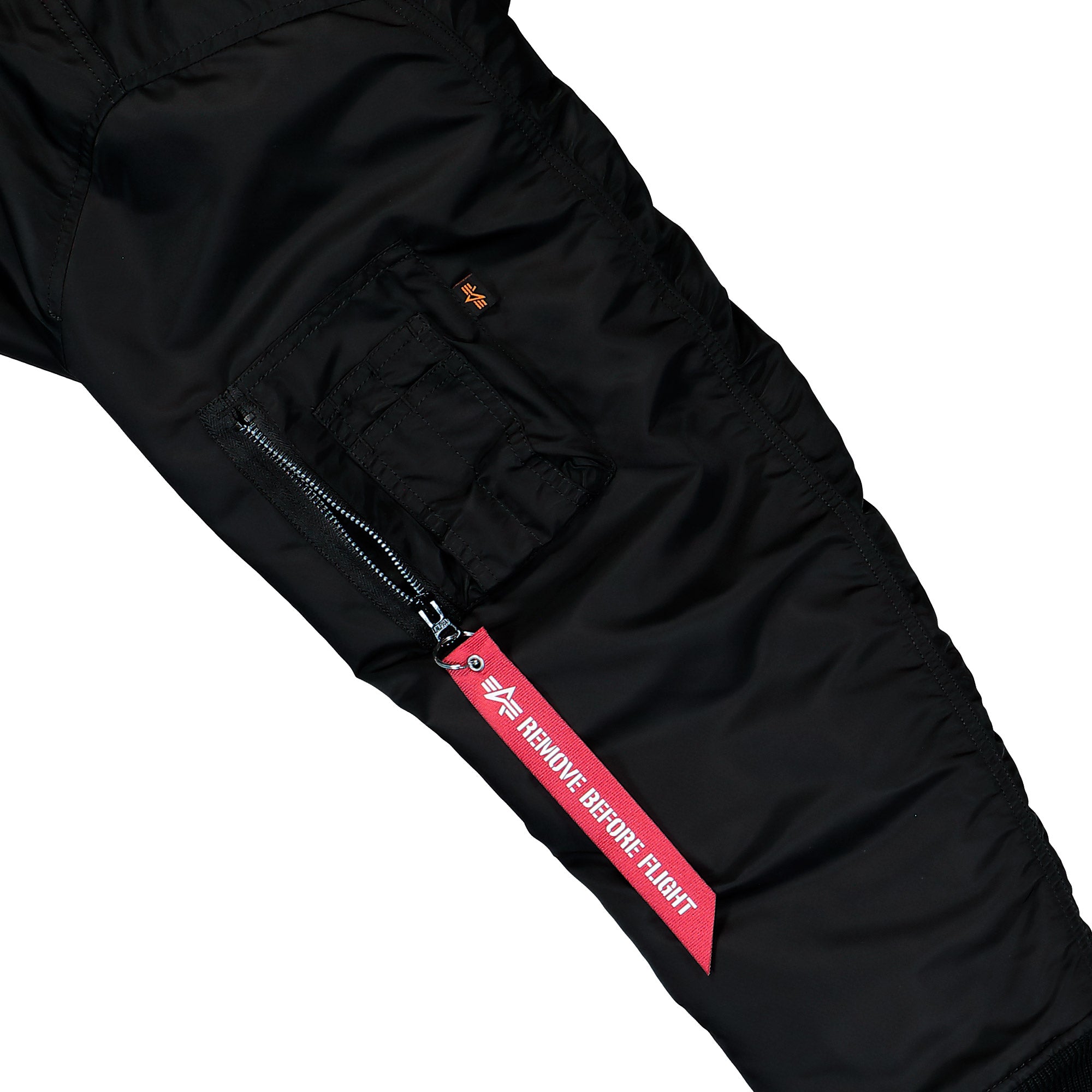 Alpha Industries MA-1 Heritage Bomber Jacket Black / Black Bomber Jacket 100101-515 Detail View 2 | Overkill
