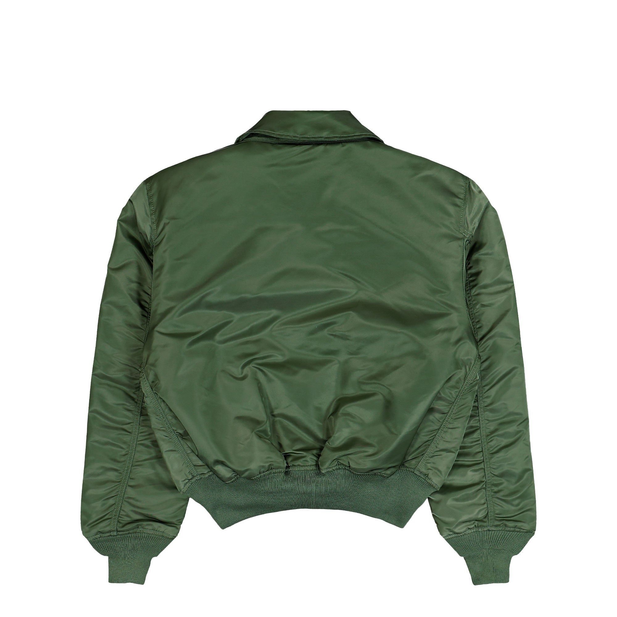 Alpha Industries CWU-45 Heritage Bomber Jacket Sage-Green Bomber & Varsity Jackets 100102-01 Close-up | Overkill
