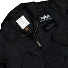 Alpha Industries CWU-45 Heritage Bomber Jacket Black   Jacket 100102-03 Detailfoto | Overkill
