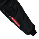 Alpha Industries CWU-45 Heritage Bomber Jacket Black   Jacket 100102-03 Detail View 2 | Overkill
