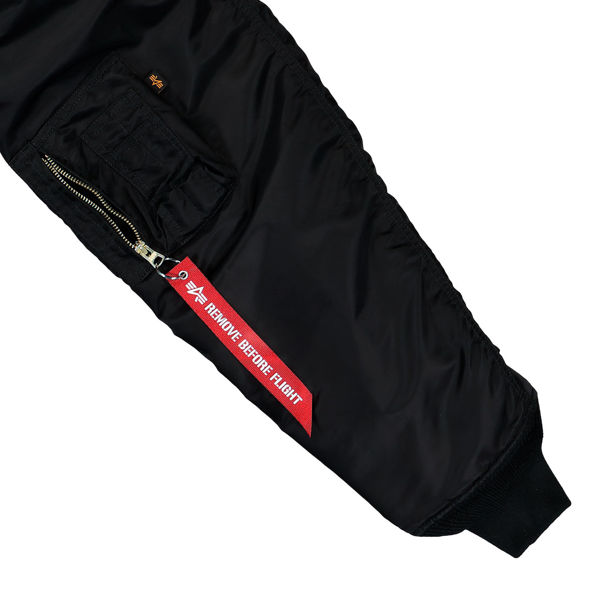 Alpha Industries CWU-45 Heritage Bomber Jacket Black   Jacket 100102-03 Detail View 2 | Overkill
