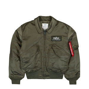 Alpha Industries CWU-45 Heritage Bomber Jacket Mud Olive Jacket 100102-443 | Overkill
