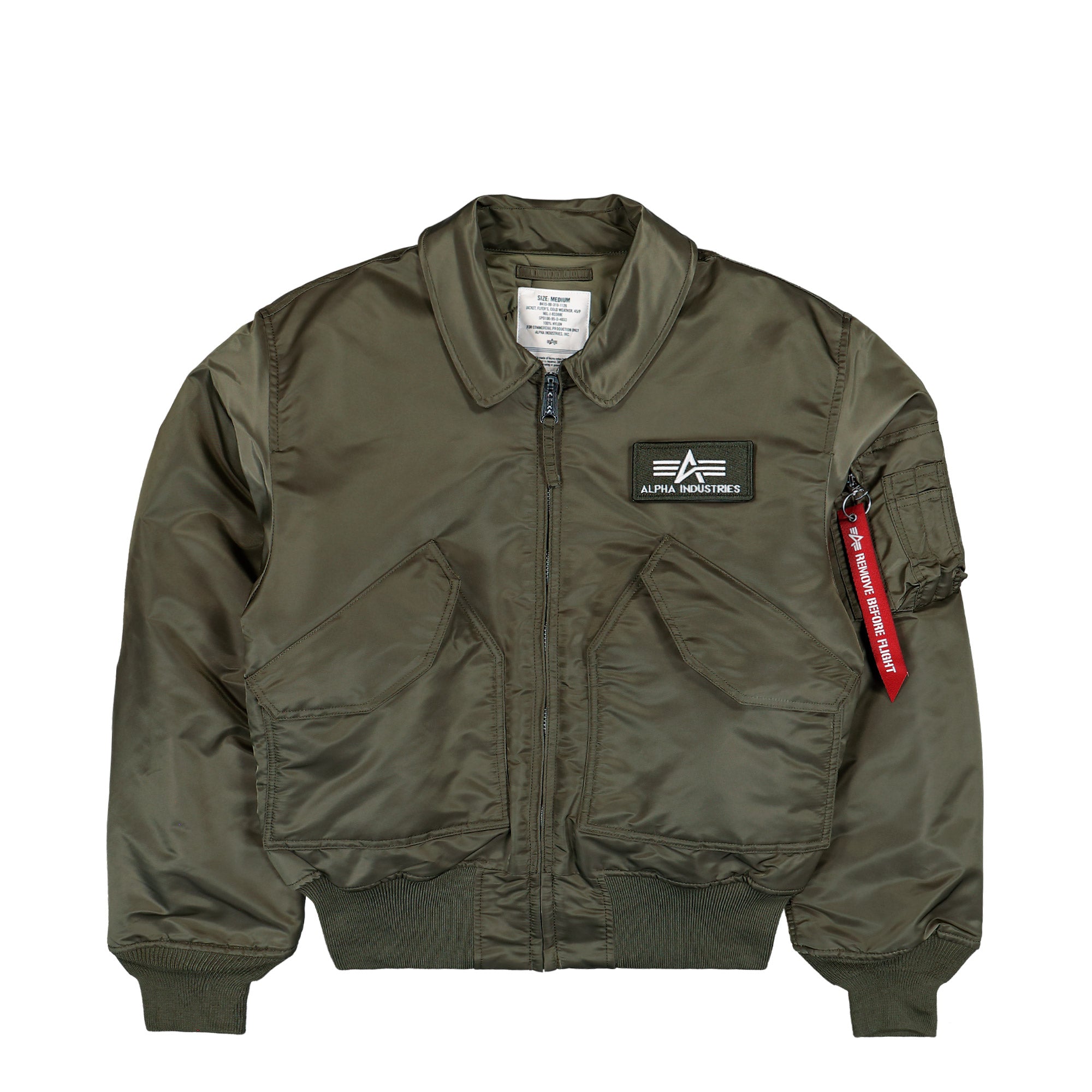 Alpha Industries CWU-45 Heritage Bomber Jacket Mud Olive Jacket 100102-443 | Overkill
