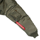 Alpha Industries CWU-45 Heritage Bomber Jacket Mud Olive Jacket 100102-443 Detail View 2 | Overkill
