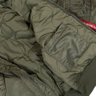 Alpha Industries CWU-45 Heritage Bomber Jacket Mud Olive Jacket 100102-443 Detail View 3 | Overkill
