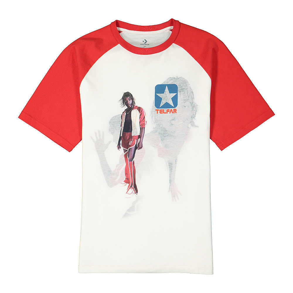 Converse Telfar x Converse Raglan Tee Johann White / Red T-Shirts SS20-CON-20776 | Overkill