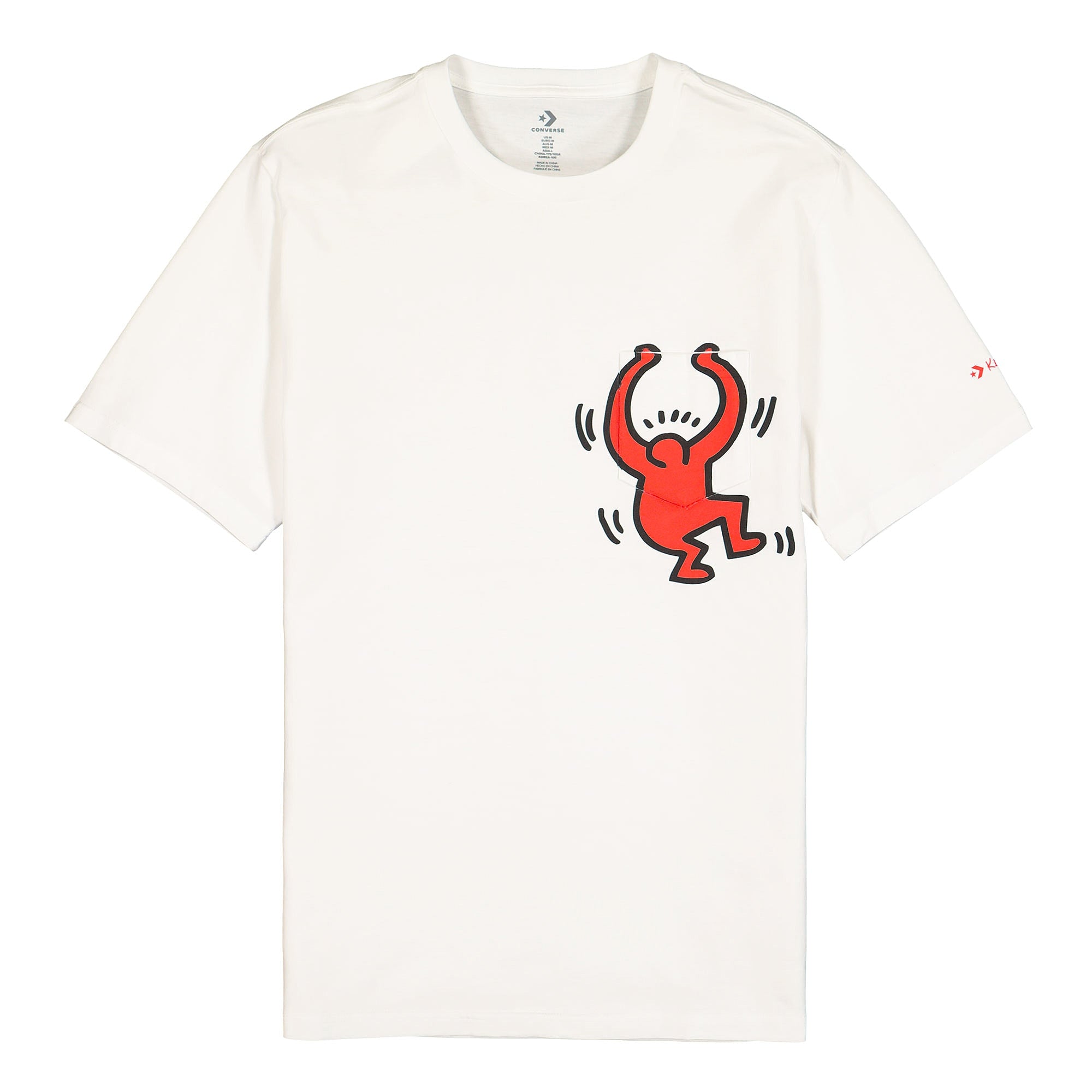 Converse Keith Haring x Converse Graphic Pocket Tee White T-Shirts 10022253-A01 | Overkill