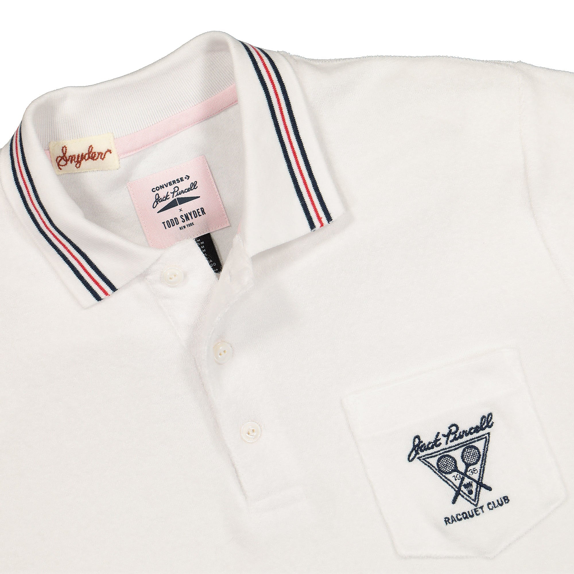 Converse Todd Snyder x Converse Polo White Polo Shirts Close-up | Overkill