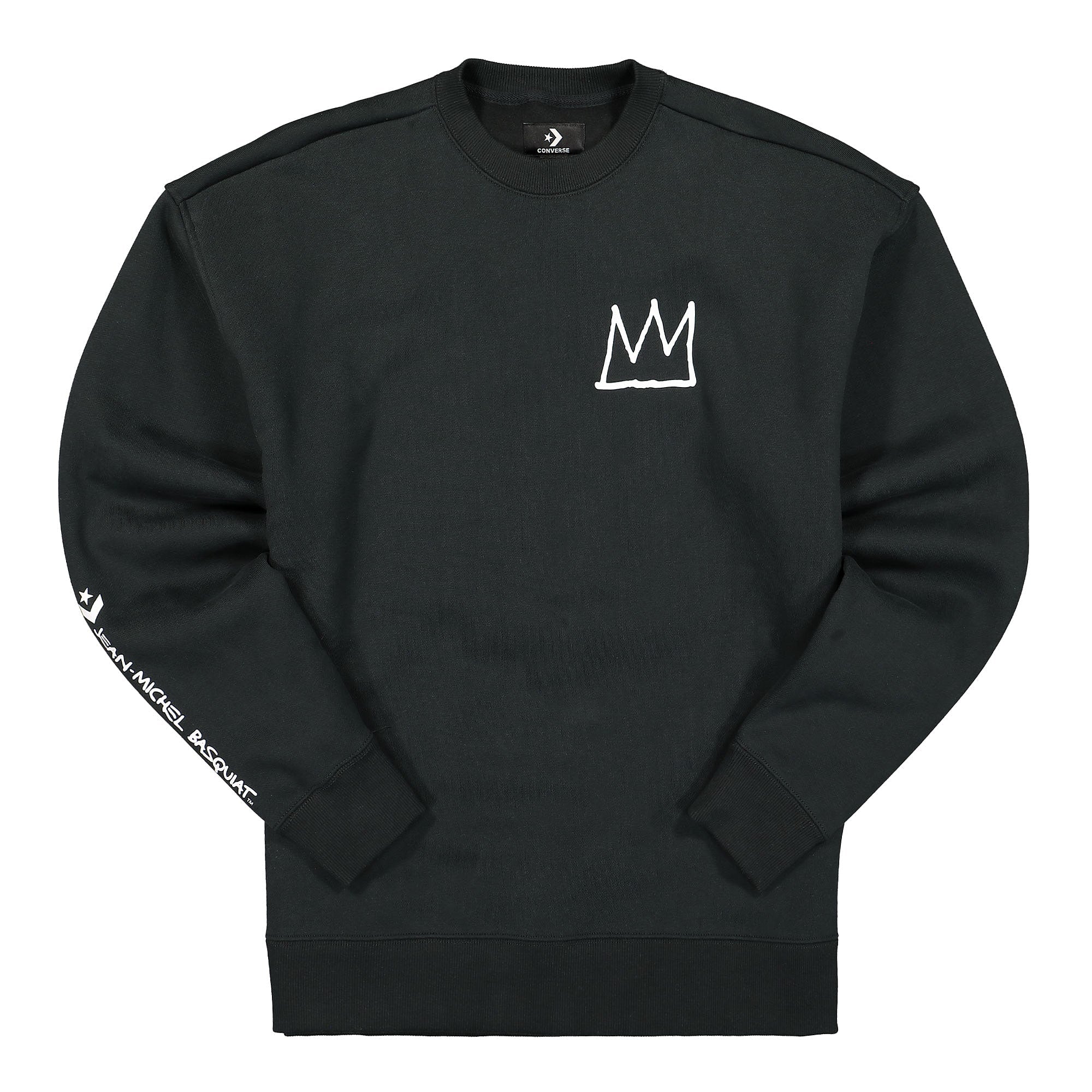 Converse Basquiat x Converse Fleece Pullover Black Sweatshirts 10023072-A01 | Overkill