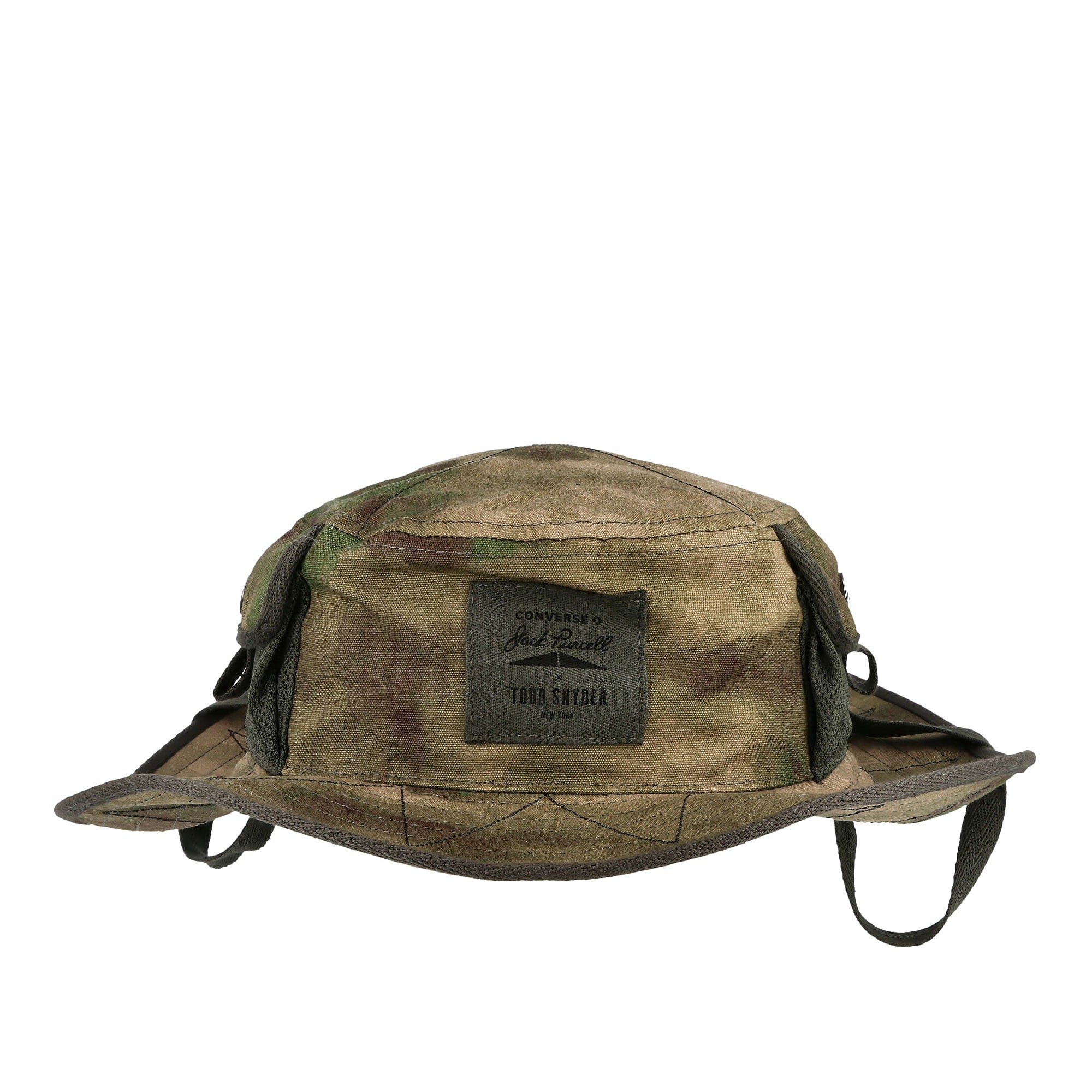 Converse Todd Snyder x Converse Jack Purcell Boonie Hat Olive / Chocolate - Camo Bucket Hats Detailfoto | Overkill
