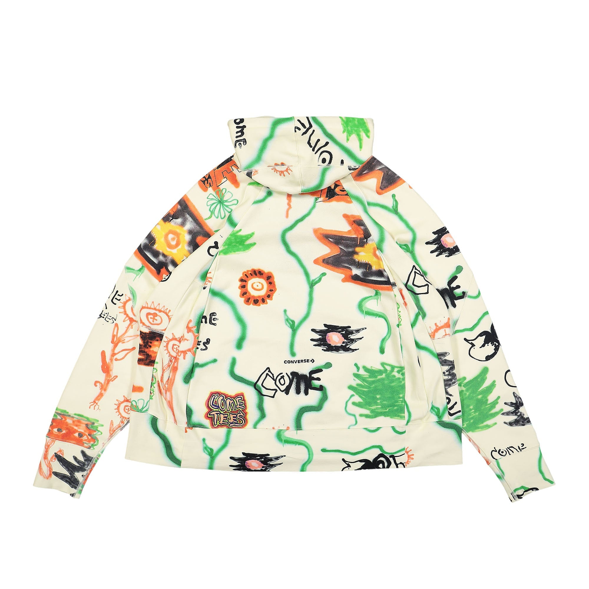 Converse Come Tees x Converse Floral Triangle Hoodie Bone Hoodies Material | Overkill
