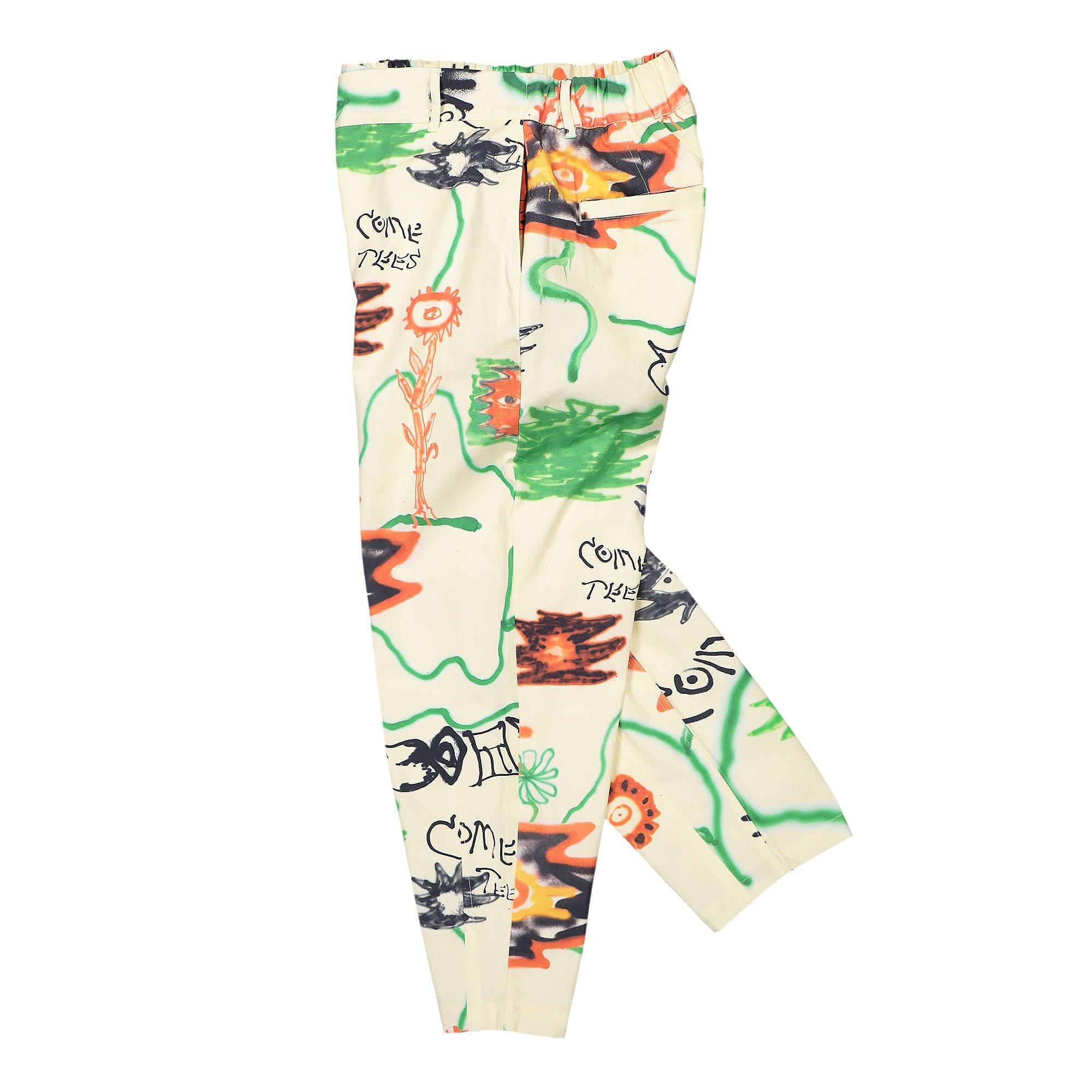 Converse Come Tees x Converse Floral Triangle Front Chino Bone Casual Pants Close-up | Overkill