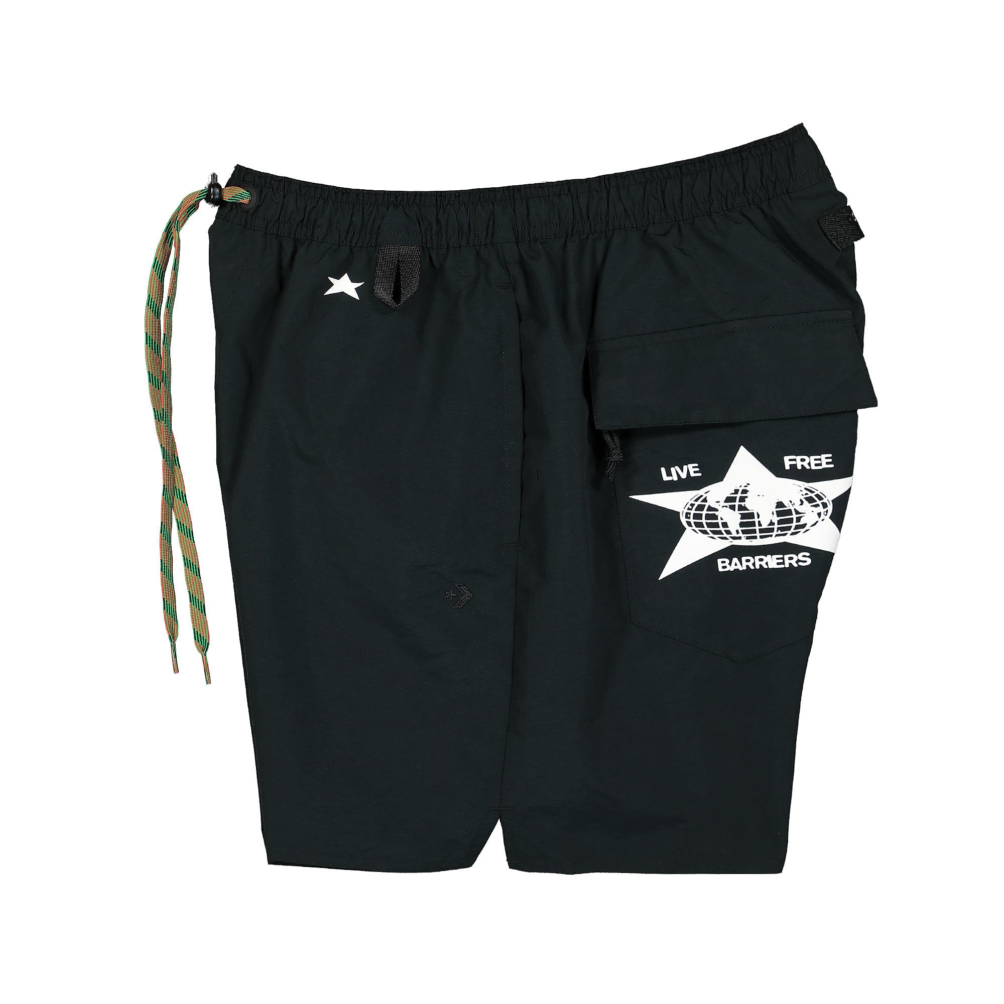 Converse Barriers Worldwide x Converse Court Cutter Short Black Shorts Close-up | Overkill