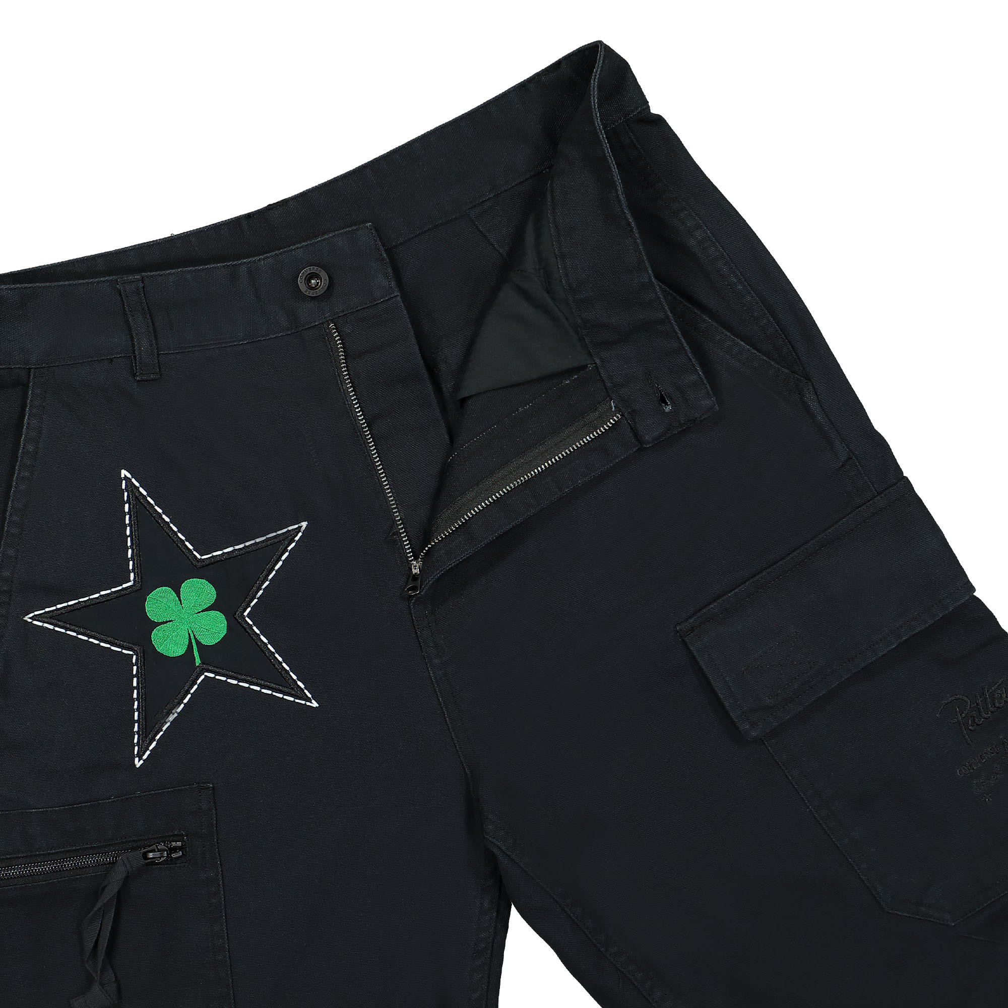 Converse Patta x Converse Four-Leaf Clover Cargo Pant Black Cargo Pants Detail view 1 | Overkill