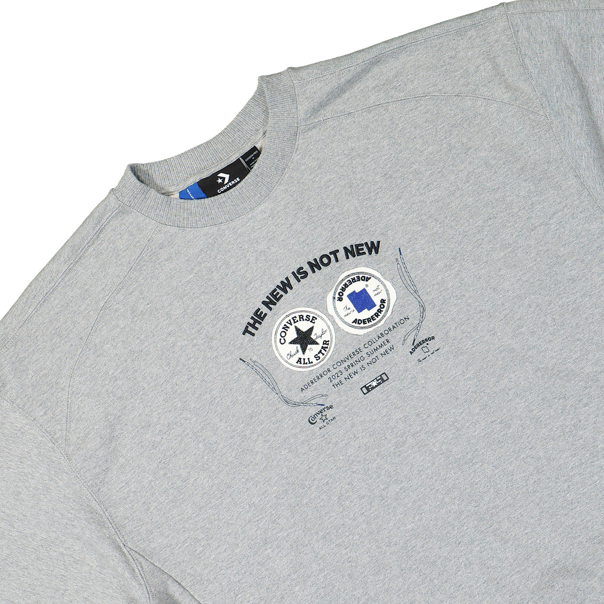 Converse Ader Error x Converse Shapes Crew Vintage Grey Heather Sweatshirts Close-up | Overkill