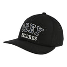Obey Records 5 Panel Snapback Black Caps 100490118 / Black | Overkill