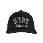 Obey Records 5 Panel Snapback Black Caps Detailfoto | Overkill