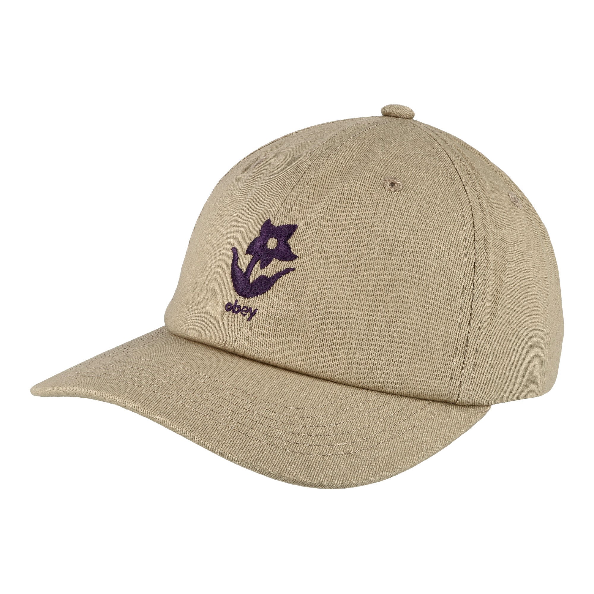 Obey Plant 6 Panel Snapback Khaki Caps 100580361 / Khaki | Overkill