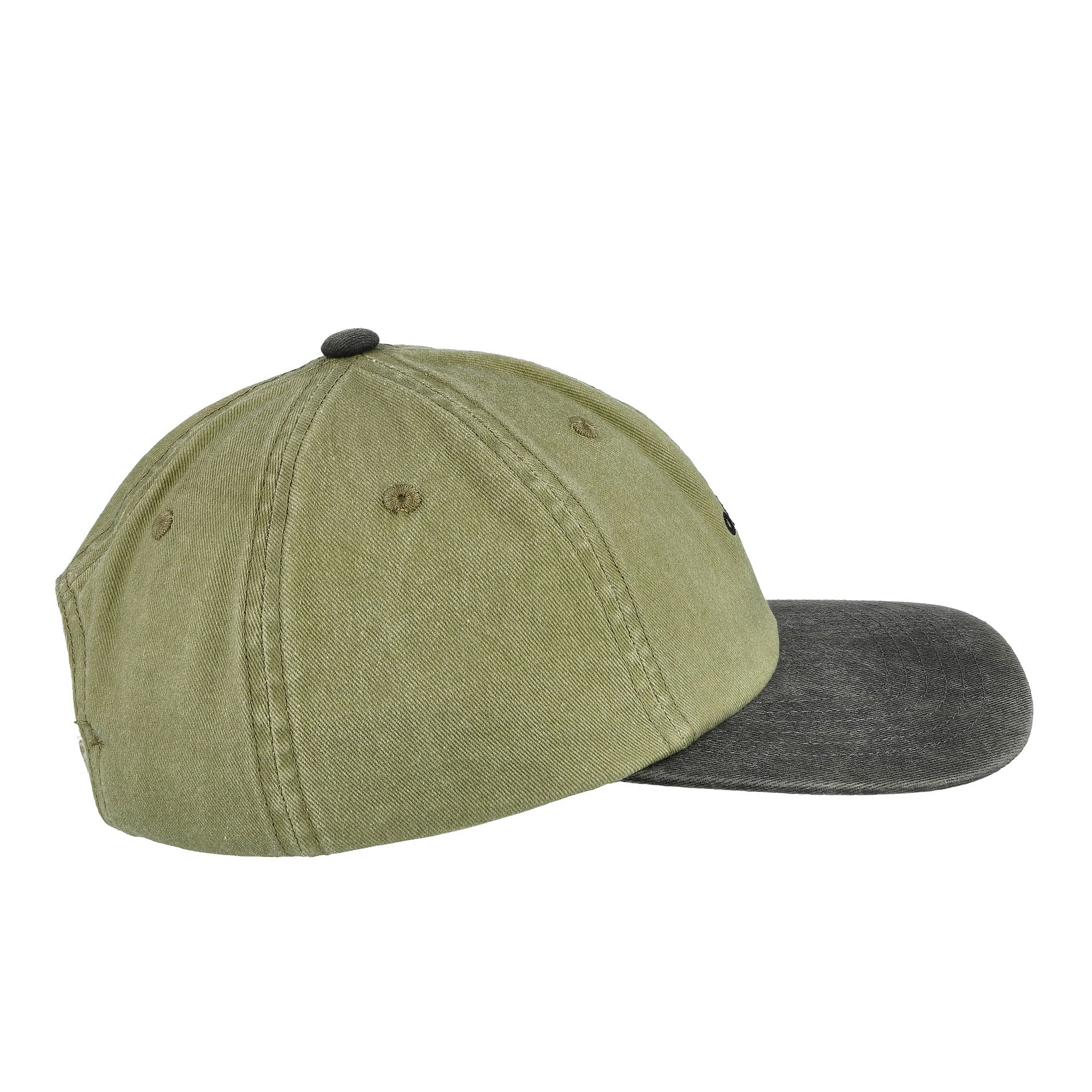 Obey Pigment 2 Tone Lowercase 6 Panel Cap Pigment Khaki Multi Caps Close-up | Overkill