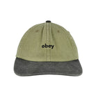 Obey Pigment 2 Tone Lowercase 6 Panel Cap Pigment Khaki Multi Caps Detailfoto | Overkill