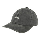 Obey Pigment Lowercase 6 Panel Strapback Pigment Black Caps 100580367-BLK | Overkill