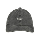 Obey Pigment Lowercase 6 Panel Strapback Pigment Black Caps Detailfoto | Overkill